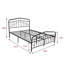 Base de lit plateforme en métal Wagar-995086143-995086083