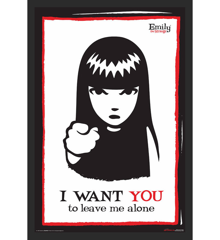 Emily The Strange I Want You, reproduction d'art encadrée