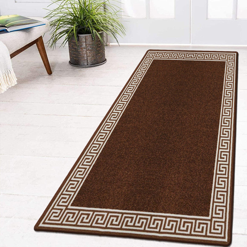 Rebersburg Non-Slip Geometric Indoor Doormat, 40cm W x 60cm L