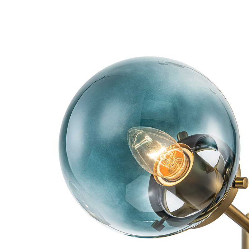 6 - Light Chandelier with Glass Accents