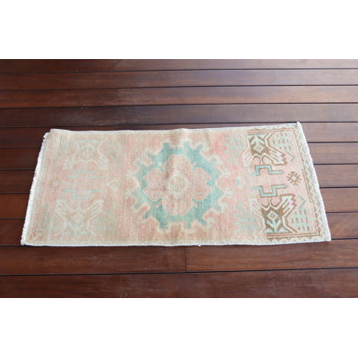 Handwoven Vintage Turkish Rug in Traditional Pattern for Home and Office Decor