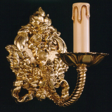 Cowie Candle Wall Light, French Gold