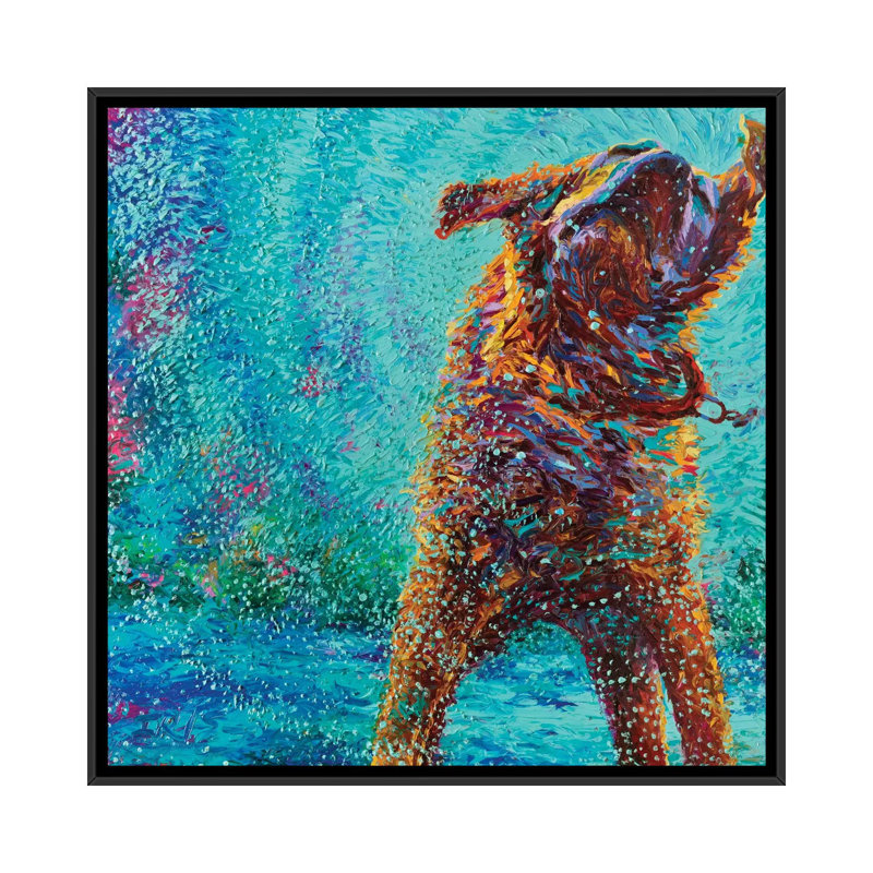 « underdog blues », reproduction d’art sur toile tendue, H 18 po x l 18 po x P 1,5 po, Toile avec cadre noir, Pas de tapis