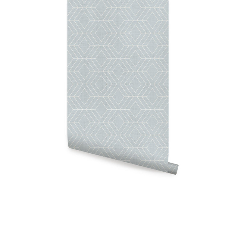 Rouleau de papier peint adhésif L 18 pi x l 24 po Diamond, Bleu clair