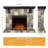 48" Freestanding Electric Fireplace Mantel Package - Stone Finish Tv Stand W/ Remote, 7 Flame Brightness Levels, Dual Power 750W/1500W Heater