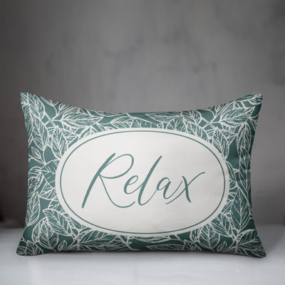 Relax Leaf Outdoor Rectangular Pillow Cover and Insert