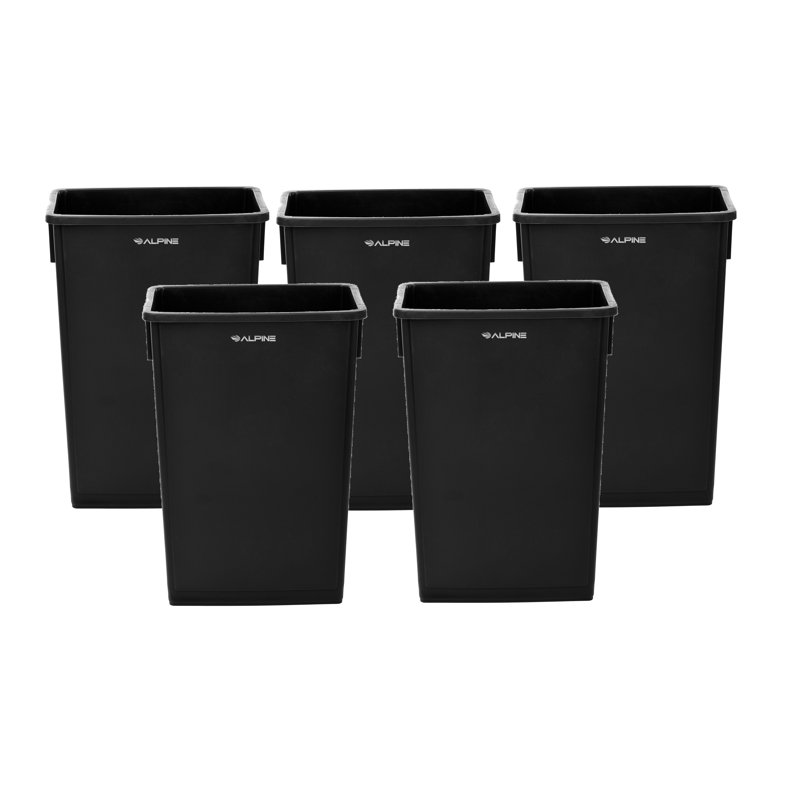 115 gallons Poubelle Slim, Noir