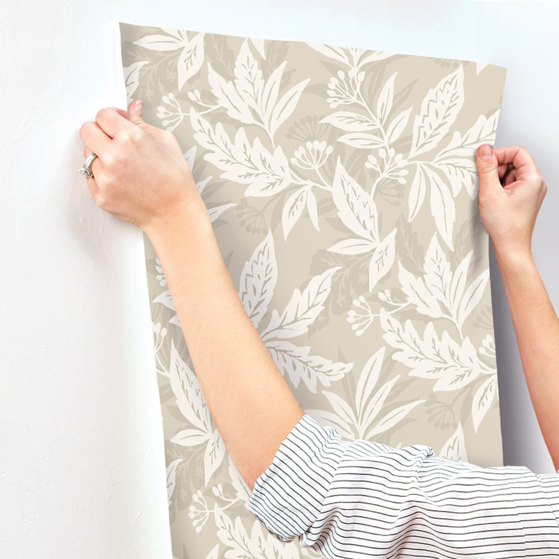 Anita Teal Woodland Floral Wallpaper, Beige