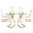 Modern Glam Rectangular Glass Dining Set with Cantilever Chairs-1676329456-1666340262