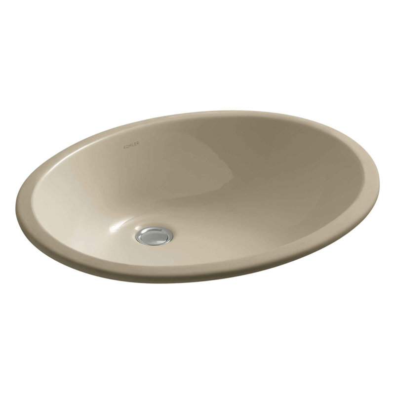 Caxton Undermount Lavatory, 19" x 15", Mexican Sand, Glazed