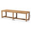 Banc d'appoint en bois d'acajou et d'herbes de mer brun Katashi, H 16,72 po x l 58,98 po x P 17,43 po