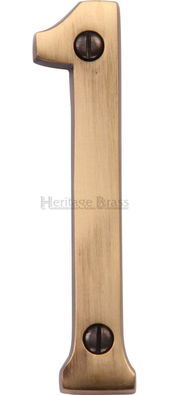 Heritage Brass Heritage Numeral Face Fix 76mm (3"), Antique Brass, 1