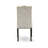 9-Pc Set with a beautiful Linen White Modern Dining Table top and 8 Doeskin Parson chairs with Nail Heads and Button Tufted, Wire Brushed Black Finish-363163384-363163385-363163366