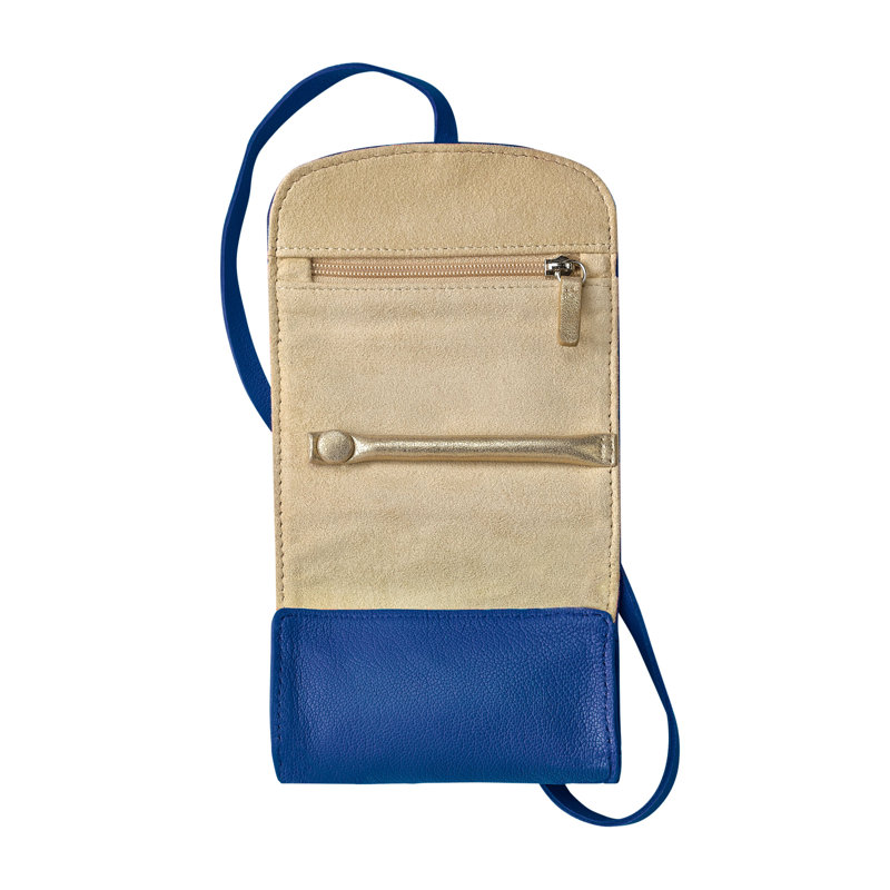 Leather Jewelry Roll, Royal