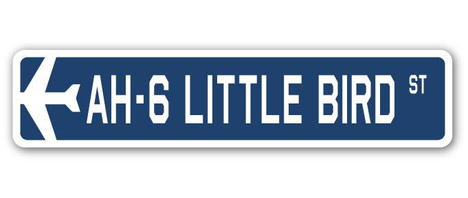 Plaque de rue en aluminium Aquilar AH-6 Little Bird Air Force, H 7 po x l 30 po x P 1 po