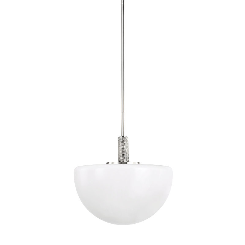 LETHBRIDGE 1 LIGHT PENDANT, 15" H x 11" W x 11" D, Aged Brass