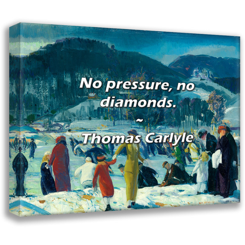 Citation de Thomas Carlyle: Pas de pression, pas de diamants., H 15 po x l 18 po