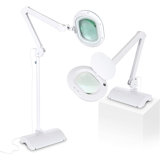 Lightview XL 2 in 1 Adjustable Magnifying Floor and Desk Lamp, White