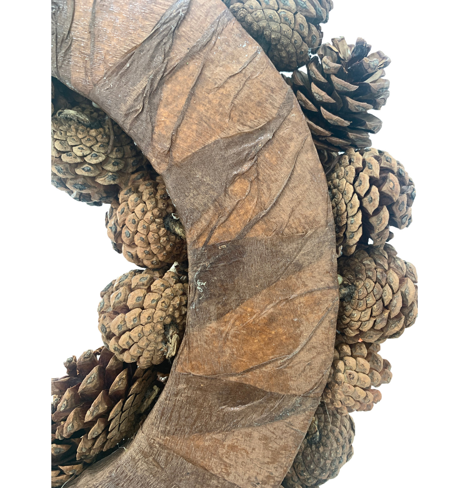 18'' Handcrafted Faux Pinecones Wreath