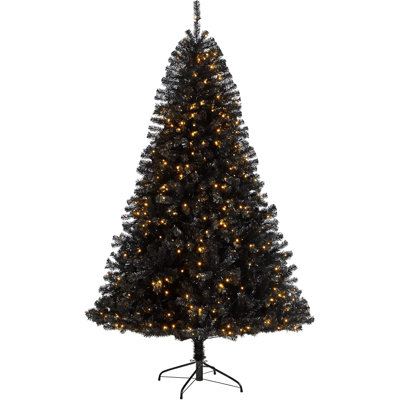 Home Imports Emporium Black Artificial Christmas Tree With LED Lights And 1428 Tips