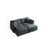 Canapé modulaire en chenille gris avec canapé 2 places et repose-pieds, base en bois massif, rembourrage en éponge de qualité, fabrication confortable Home décider 4, rembourrage élevé, détente