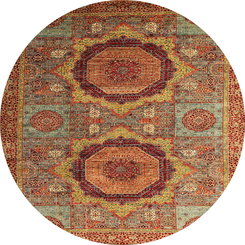 Abstract Indoor Rug, Round 4'