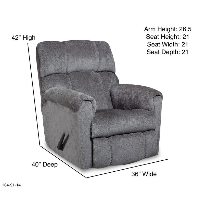 Fauteuil inclinable Frontroth, Polyester gris