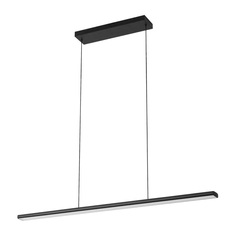 Drift 45-in Black dimmable LED Linear Pendant, Matte Black