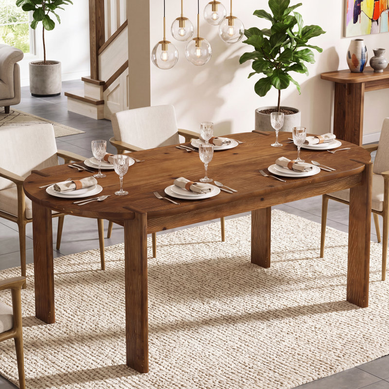 Solid Wood Base Dining Table