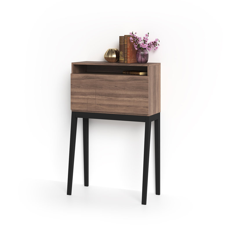 Wilcox Writing Desk, Walnut/Black