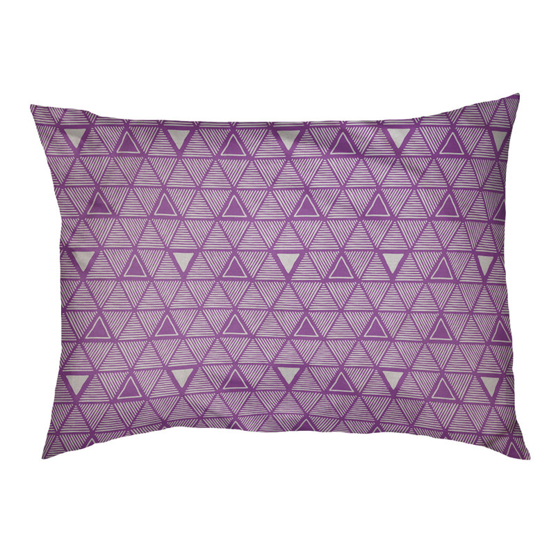 Coussin pour chien Chen, Grand (l 50 po x P 7 po x H 40 po), Violet / Blanc