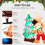 Décoration de jardin d'extérieur de 7,3 pi en pain d'épice et arbre de Noël avec 6 lumières DEL 190D en polyester 12V 1500 mA