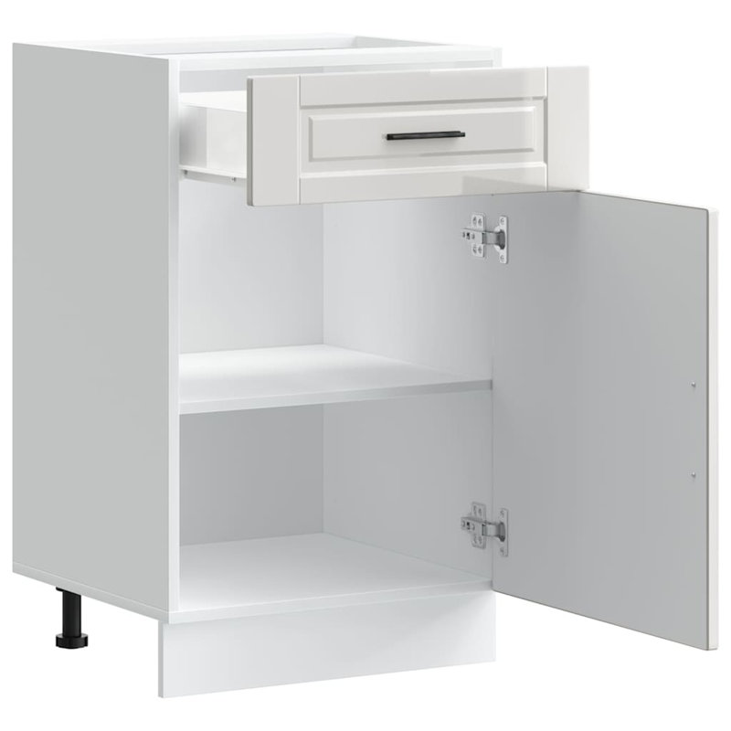 Asahel Base Unit, High Gloss White, 50 x 46 x 81.5 cm