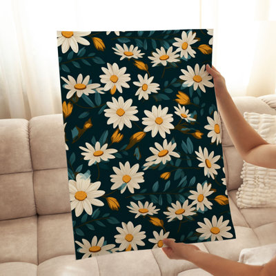 Floral Daisy Flowers, impression d'art moderne moderne sans cadre