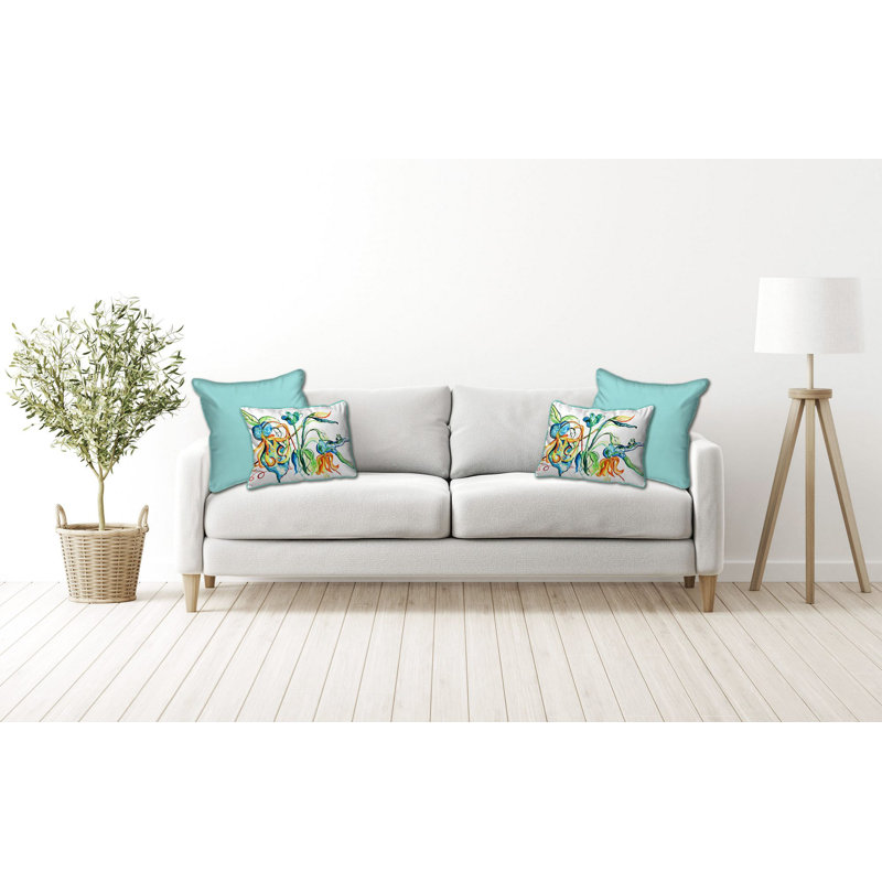 Floral Outdoor Throw Pillow, 16" x 20"