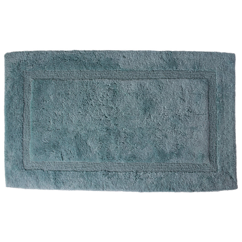 Tapis pour salle de bain Turkish, L 21 po x L 34 po, Bleu sarcelle