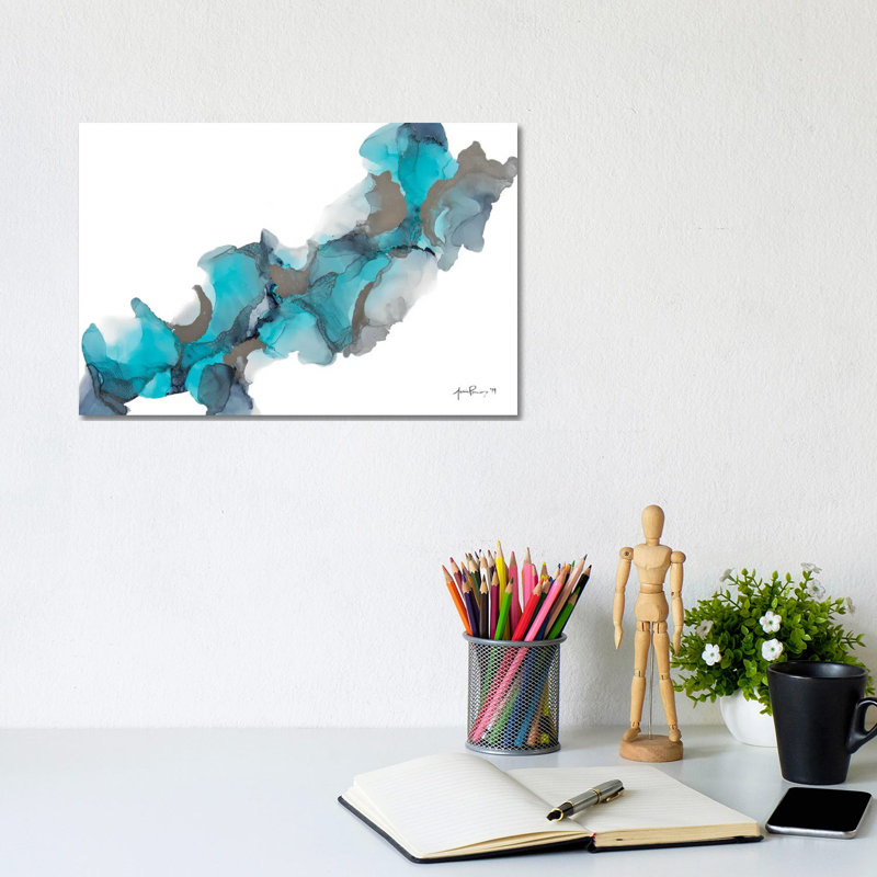 Eaux glacées par Jamie Pomeranz-reproduction d’art, Pas de tapis, Toile tendue, H 8 po x l 12 po x P 0,75 po