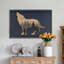 Décoration murale loup qui hurle dans les bois-1842642128