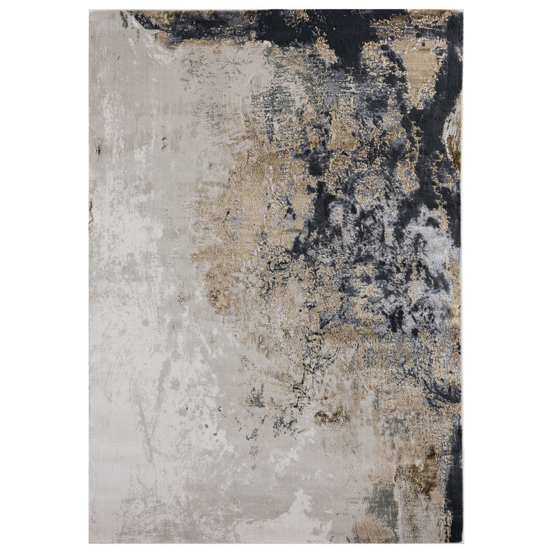 Tapis abstrait doré