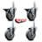 4 Piece Thermoplastic Rubber Caster Set