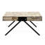 Table basse en bois de manguier, gris - Design industriel avec métal et bois robuste, largeur de produit de 27,34 po, matériaux de fabrication experte de 13,94 po, profondeur de paquet de 30,5 po