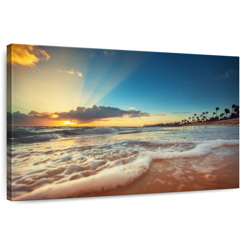 Plage dominicaine exotique Gillard, H 8 po x l 12 po