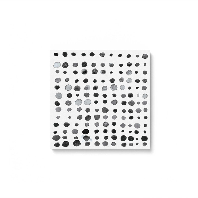 Order in Black and White Wrapped Canvas Print, 12" H x 12" W