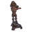 Standard Poodle Dog Hooding A Ring Bronze Statue - Size: 18"L X 13"W X 34"H.