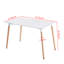 Ensemble de salle à manger 1 + 4,5 pièces, table de salle à manger à pieds en métal Mid-Century pour 4-6 personnes avec plateau en MDF, table de salle à manger à piédestal, table basse de loisirs