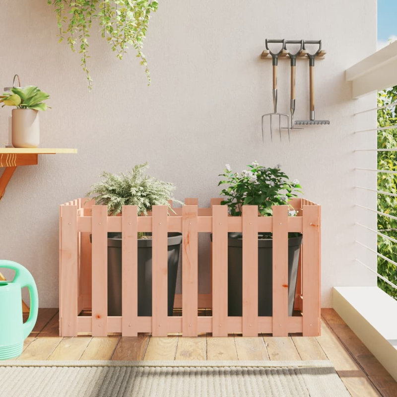 Birjesh Wood Raised Garden Bed, 50cm H x 100cm W x 50cm D, Pink