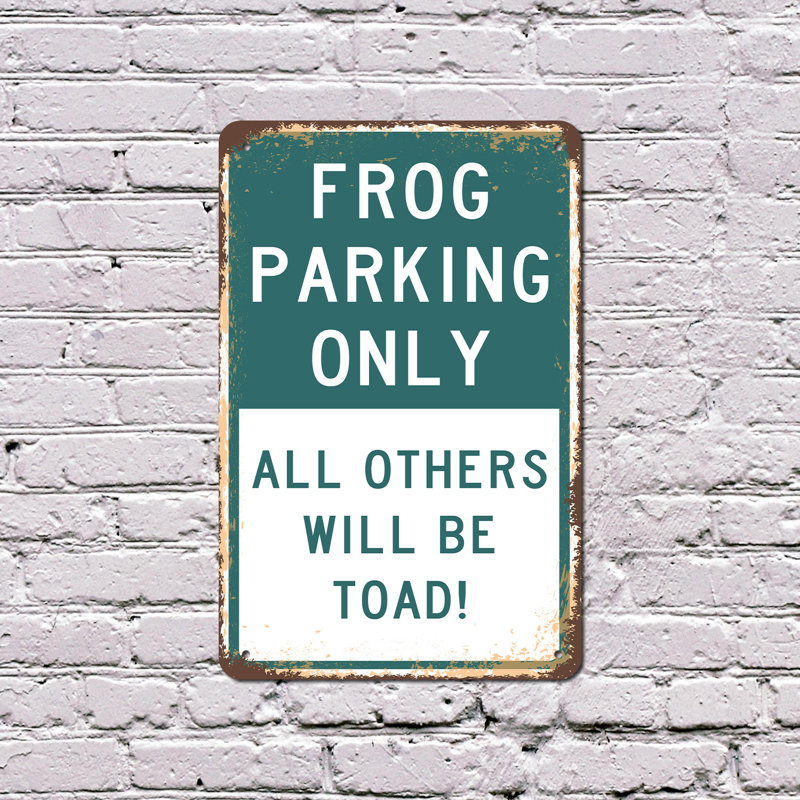 Enseigne en plastique 11 po x 17 po Frog