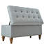 Grey Linen With Legs And Frame - Stable Spacious Storage In Fabric, Fits Various Rooms