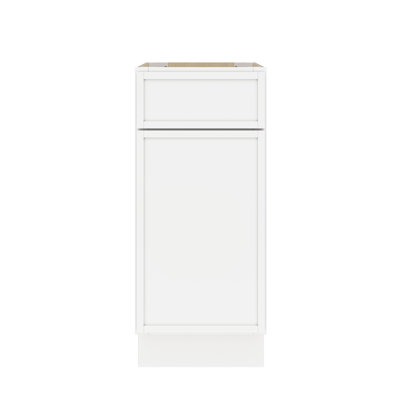 Modern White Birch Modular Base Cabinet with Narrow-Frame Design & Soft-Close Hardware, Flexible Layout for Kitchens and Multi-Use Spaces