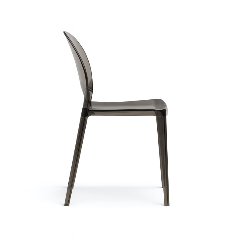 SET OF 4 POLYCARBONATE CHAIRS PEARL - GREY, Grey